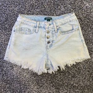 high waisted wild fable light wash denim shorts
